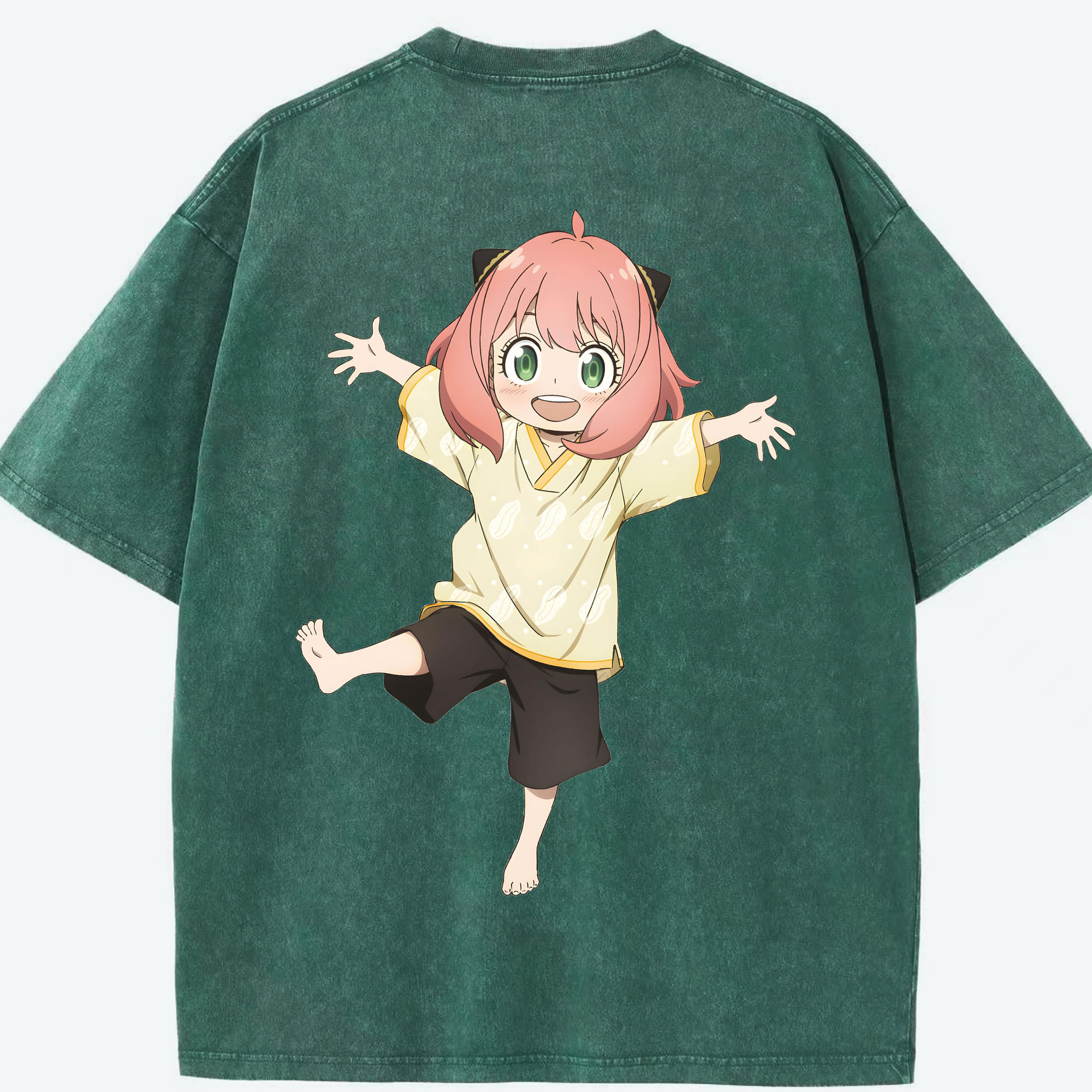 （画像用） SPY×FAMILY间谍家家酒 綿100% ヴィンテージ風 半袖Tシャツ（背面プリント）